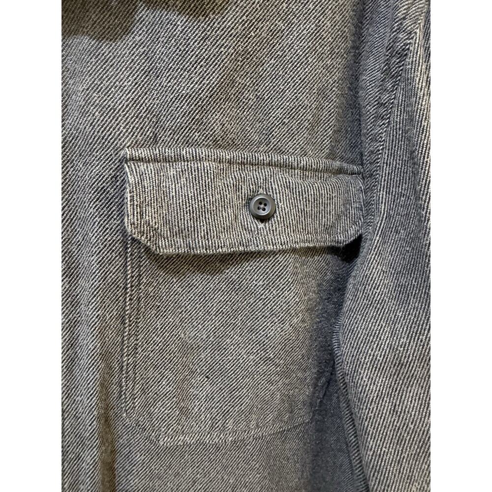 Patagonia Button Up Shirt Mens L Grey Organic Cotton Long Sleeve - Picture 6 of 8